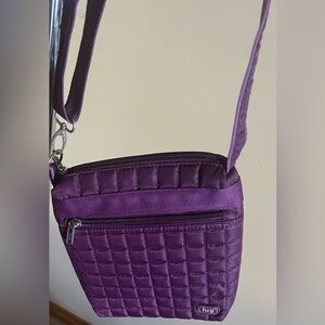Lug Skipper Purple Quilted Crossbody Bag